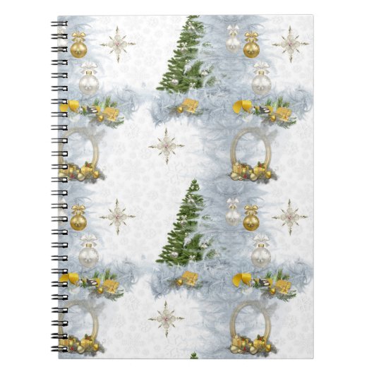 Carnet Mariage de Noël blanc Répétition design (Devant)