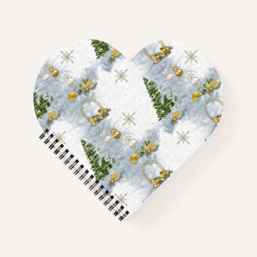 Carnet Mariage de Noël blanc Répétition design (Devant)