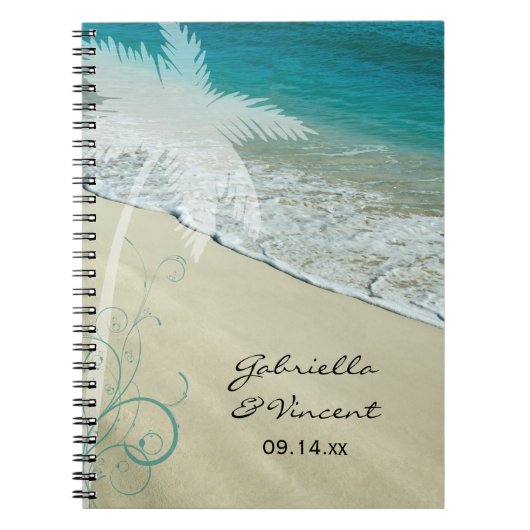 Carnet Mariage de plage tropicale (Devant)