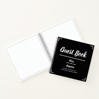 Carnet Mariage de script manuscrit noir simple