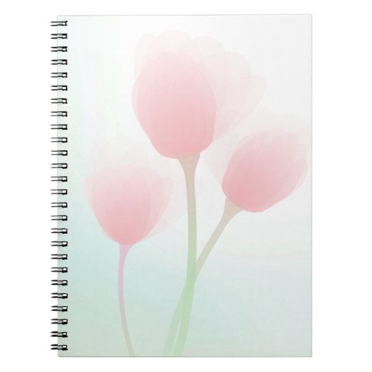 Carnet Mariage de Tulips Pastel Rose doux (Devant)