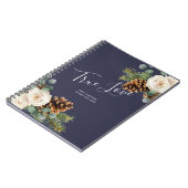 Carnet Mariage d'hiver Eucalyptus Verdure Roses blanches (Côté gauche)