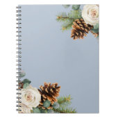 Carnet Mariage d'hiver Eucalyptus Verdure Roses blanches (Devant)