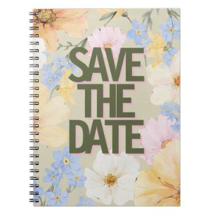 Carnet Mariage d'illustration florale aquarelle