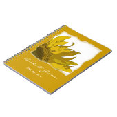 Carnet Mariage du coin du tournesol jaune (Côté gauche)