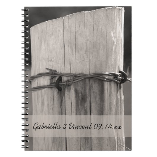 Carnet Mariage du ranch de la clôture rurale (Devant)