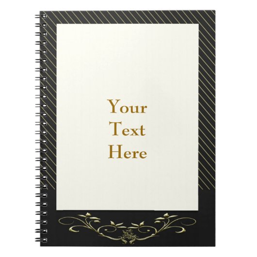 Carnet Mariage Elegant Gold Stripes (Devant)