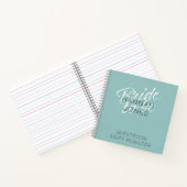 Carnet Mariage Élégant Moderne Turquoise Vert Menthe (Intérieur)
