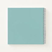Carnet Mariage Élégant Moderne Turquoise Vert Menthe (Dos)