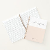 Carnet Mariage Élégant Rose Blanc Écriture à Flourures Cœ (Intérieur)