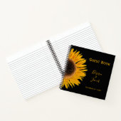 Carnet Mariage élégant Rustique Jaune Tournesol Noir (Intérieur)