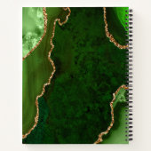 Carnet Mariage en marbre vert et or (Dos)