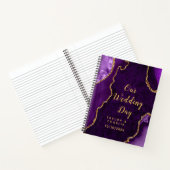 Carnet Mariage en marbre violet et or Agate (Intérieur)