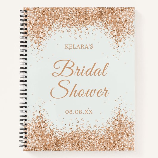 Carnet Mariage Fête des mariées Parties scintillant or (Devant)