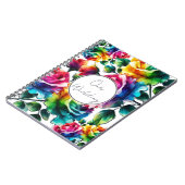 Carnet Mariage Fleur de Roses Arc-en-ciel Noir et Blanc (Côté gauche)