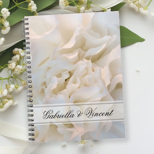 Carnet Mariage floral de carnation blanche