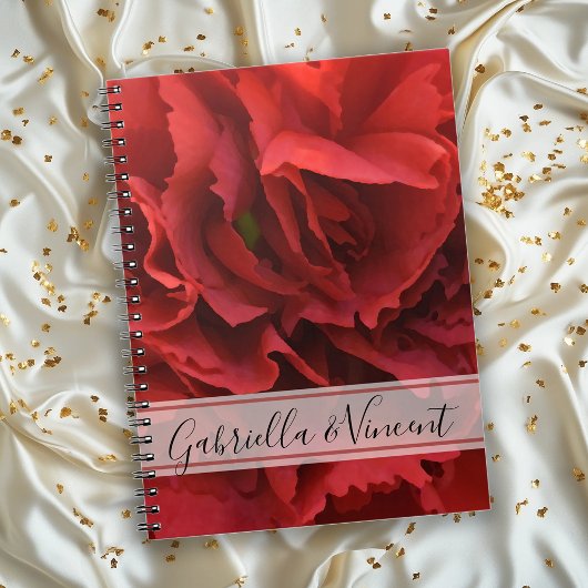 Carnet Mariage floral de l'oeillet rouge