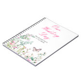 Carnet Mariage floral du papillon vert du printemps (Côté gauche)