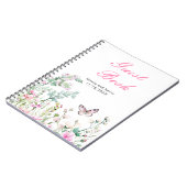 Carnet Mariage floral du papillon vert du printemps (Côté gauche)