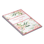 Carnet Mariage Floral Élégant Rose Chic Girl Script Nom (Côté Droit)