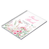 Carnet Mariage floral papillon rose de printemps (Côté gauche)