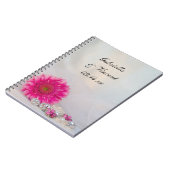 Carnet Mariage Gerbera Rose Daisy et Boutons de diamant (Côté gauche)