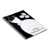 Carnet Mariage Gown bleu "Wedding planner" noir (Côté Droit)