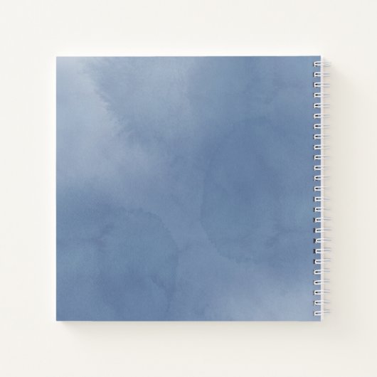 Carnet mariage Guest Book de fleurs bleues (Dos)