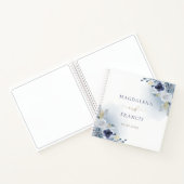 Carnet mariage Guest Book de fleurs bleues (Intérieur)