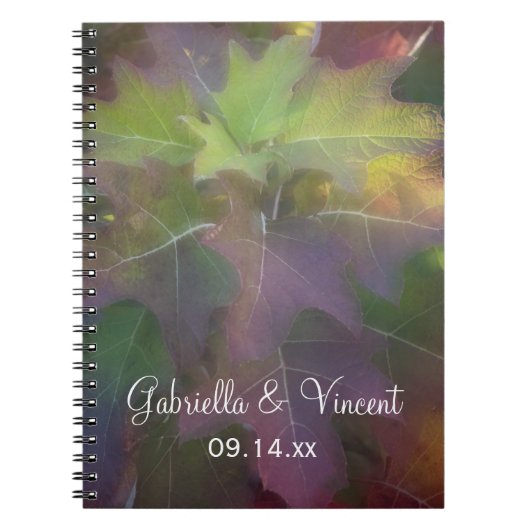 Carnet Mariage Hydrangea Leaf Chêne Automne (Devant)