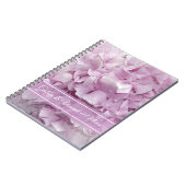 Carnet Mariage Hydrangea rose doux (Côté gauche)