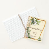 Carnet mariage Lillies blanches et or Personnalisé (Intérieur)