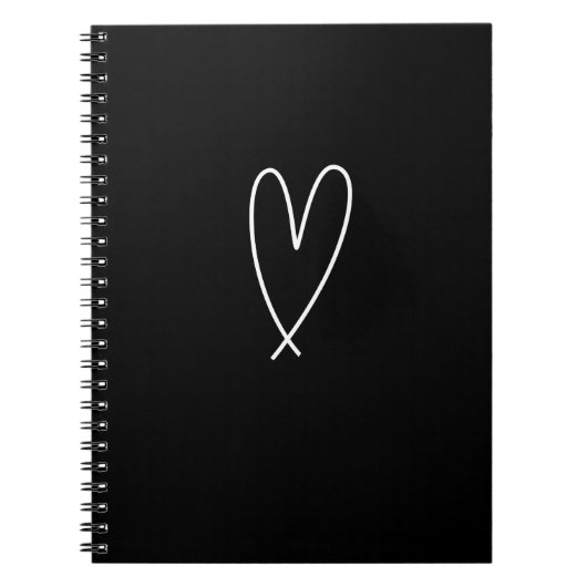 Carnet Mariage Minimaliste Noir & Blanc Moderne (Devant)