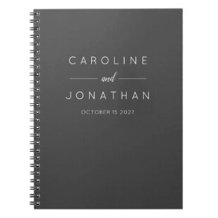 Carnet Mariage moderne minimaliste élégant personnalisé N