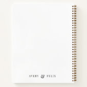 Carnet Mariage Monogram noir et blanc Elegant invité (Dos)