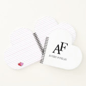 Carnet Mariage Monogram noir et blanc Elegant invité (Intérieur)