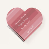 Carnet Mariage ou Fête des mariées forme coeur spirale (Devant)