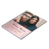 Carnet Mariage photo blush rose argent parties scintillan (Côté gauche)