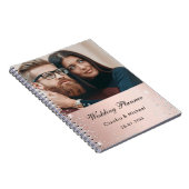 Carnet Mariage photo rose or parties scintillant mariée (Côté Droit)