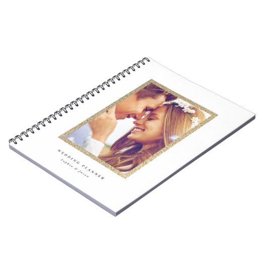 Carnet Mariage photo simple Parties scintillant or (Côté gauche)