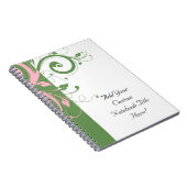 Carnet Mariage rose et vert floral (Côté Droit)