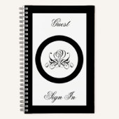 Carnet Mariage Rose noir Calligraphie (Recto)