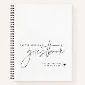 Carnet Mariage Script Calligraphie blanc invité (Devant)
