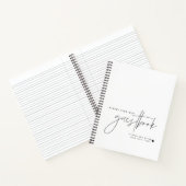 Carnet Mariage Script Calligraphie blanc invité (Intérieur)