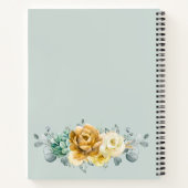 Carnet Mariage Shower Jaune Moutarde Floral Sauge Verdure (Dos)