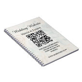 Carnet Mariage Site Web Ajouter Nom Date QR Code Minimali (Côté Droit)