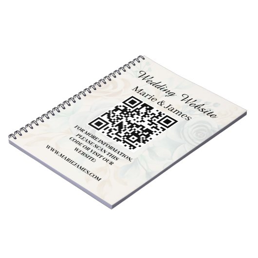 Carnet Mariage Site Web Ajouter Nom Date QR Code Minimali (Côté gauche)