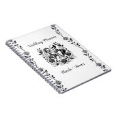 Carnet Mariage squelette floral rose noir et blanc   (Côté Droit)