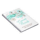 Carnet Mariage Turquoise Floral Twist (Côté Droit)