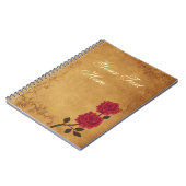 Carnet Mariage vintage Red Rose (Côté gauche)